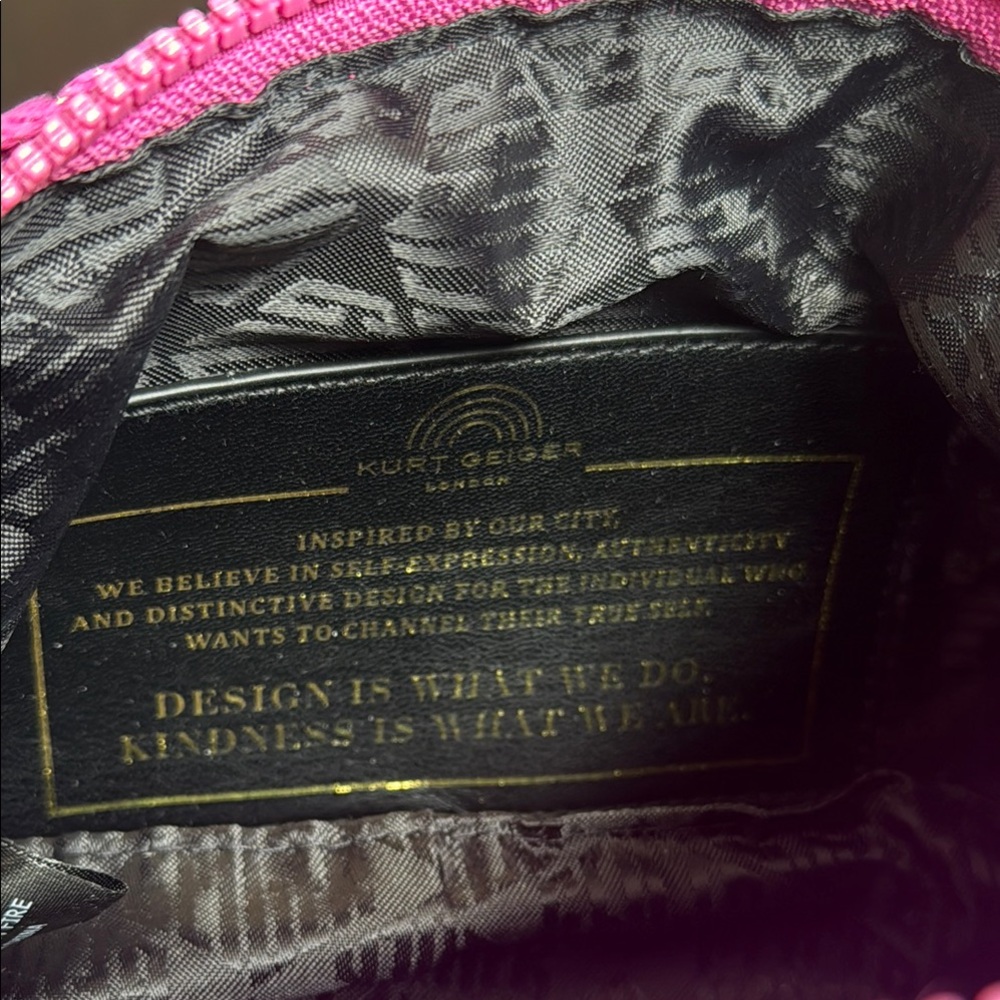 Kurt Geiger Pink Crossbody Bag with Artisanal Texture - Picture 12 of 17